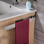 abordables Barres repose-serviettes-Porte-Serviettes Sans Perçage, Pporte-Serviettes Mural en Acier Inoxydable 304 pour Salle de Bain et Cuisine, Support Mural Autocollant pour Meubles de Salle de Bain