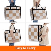 Недорогие Хранение одежды-3 прозрачных мешка для хранения одеял с застежкой-молнией, виниловые складные сумки для хранения под кроватью, органайзеры для шкафов и контейнеры для хранения постельных принадлежностей, одеял,