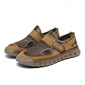 זול סנדלים חיצוניים-סנדלי גברים - עיצוב רשת נושם, סגנון נינוח לנסיעות יומיות והרפתקאות חוצות קלות