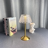 Недорогие Декоративные огни-Многофункциональная светодиодная настольная лампа 3 цвета с регулируемой яркостью, перезаряжаемая через USB прикроватная лампа для спальни, столовой, гостиной, офиса, общежития, ночник