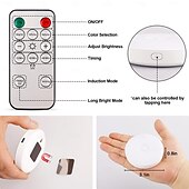 economico luce dell&#039;armadio-1 pz luce notturna a induzione con oscuramento a tre colori, telecomando magnetico, armadietto per vino, armadio, illuminazione, ricarica di tipo C