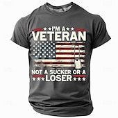preiswerte Patriotisches T-Shirt für Veteranen-Patriotische T-Shirts für Männer Amerikanische US-Flagge Stars and Stripes T-Shirt Ärmelloses Top 3D-Druck Rundkragen T-Shirt Urlaub Casual Hawaiian Urlaub Weiß 1 Weiß Sommer Frühling