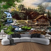 cheap Forest Tapestry-Plant and animal landscapes Tapestry Mural Decor Photograph Backdrop Blanket Curtain Home Bedroom Living Room Decoration