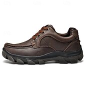 economico Sneakers da uomo-scarpe da ginnastica da uomo con lacci color cuoio e suola in gomma antiscivolo, comode e traspiranti per avventure all&#039;aria aperta e abbigliamento casual da giorno