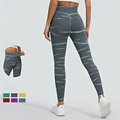 cheap Yoga Leggings &amp; Tights-Women&#039;s Yoga Pants Yoga Leggings Elastic Waistband Tummy Control Butt Lift Yoga Gym Workout Pilates Pants Tie Dye Yellow Red Blue Fall Sports Activewear Stretchy Slim