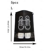 baratos Arrumação e Organização-5/10 peças de bolsas para sapatos de viagem, organizador transparente à prova d'água e poeira para armazenamento de sapatos para bagagem, bolsa portátil para sapatos para viagens de negócios e férias