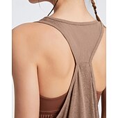 economico Camicia Donna-US Open Per donna Tinta unita Canotta da allenamento Maglietta sportiva Carro armato Canotta Senza Maniche Traspirante Tennis Golf Pickleball Girocollo Y Indietro Nero Bianco Verde Chiaro