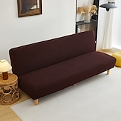 billiga Futon soffa-jacquardtyg armlöst bäddsoffa överdrag slipcovers stretchskydd elastiskt bänkskydd