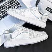 preiswerte Sneaker für Herren-Modische Herren-Sneaker – Retro-inspirierte Muster, Kunstledermaterial, ideal für Freizeitausflüge und Abenteuer in der Stadt