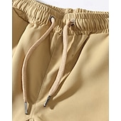 economico Classico-Per uomo Pantaloncini cargo Shorts Pantaloncini Estivi Coulisse Elastico in vita Multi-tasche Semplice Comodità Indossabile Lunghezza al ginocchio All&#039;aperto Sport Quotidiano Moda Casual Nero Cachi