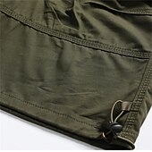 Недорогие Классический-Муж. Шорты-карго Шорты Летние шорты Кулиска Эластичная талия Мульти карман Полотняное плетение Комфорт Пригодно для носки До щиколотки на открытом воздухе спорт Повседневные Мода На каждый день