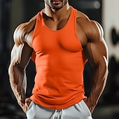 abordables Débardeurs-Homme Débardeur Gilet Sous-Vêtements T-shirt sans manches Sans manches Col ras du cou Été Uni Mode Classique Confortable Sportif Rue Sports Fête Noir Blanche Rouge Foncé T-shirt haut de gamme pour