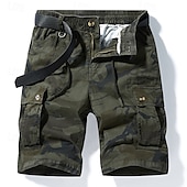levne Klasický-Pánské Šortky s kapsami Camo šortky Kraťasy Letní šortky Multi kapsa maskování Pohodlné Nositelný Délka kolen Venkovní Sport Denní Módní Na běžné nošení Armádní zelená Khaki