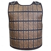 levne brnění-Retro Středověké Renesanční Zbraně a výzbroj Maškarní Hrudník Válečník Viking Shieldmaiden Cvočky Pevná barva Maškarní kostým Pánské Viking předvečer Všech svatých Karneval Plesová maškaráda Výkon