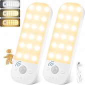 economico luce dell&#039;armadio-1 luce con sensore di movimento, batteria ricaricabile, installazione magnetica, mobiletto per bagno, corridoio, cucina, luce con sensore per camera da letto