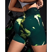 cheap Yoga Shorts &amp; Bikers-Women&#039;s Yoga Shorts Elastic Waistband Tummy Control Butt Lift Lightweight High Waist Yoga Gym Workout Pilates Shorts Blue Green Sports Activewear Stretchy Slim