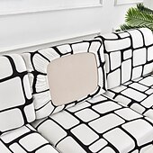 economico Rivestimento seduta e braccioli divano-Fodera per cuscino del divano per mobili da soggiorno, in spandex elastico, sfoderabile, copridivano angolare a L