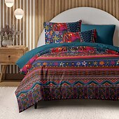お買い得  綿100-メキシカンパターンダ comforter セット 100% コットン ソフトで通気性の良い寝具 トロピカルパロット 特徴 軽量で耐久性のあるキルトカバー すべての季節に快適 お手入れも簡単