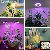 billige Plantevekstlamper-vekstlys fullt spekter led plantelys for innendørs planter vokselampe 10 dimbar lysstyrke automatisk timer svart stativ høydejusterbart halolys for sukkulenter urter løvverk i hjemmet