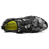 voordelige Casual Sneakers-Voor heren Sneakers Rivierschoenen Canyoning PU Leder Netstof Ademend Comfortabel Anti-slip Veters Zwart Donker paars Blauw Zomer Lente