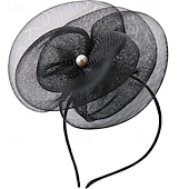 baratos Chapéus e Fascinators-chapéus fascinators para mulheres, elegantes chapéus derby com faixa de cabeça e presilha de cabelo para festa de casamento e noiva