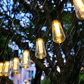 cheap Solar String Lights-Solar Bulb String Lights Outdoor Solar Waterproof Retro Bulb Fairy String Lights 3M-10LEDs 5M-20LEDs 7M-30LEDs for Cafe Wedding Party Patio Holiday Decoration IP65 Garden Light