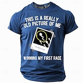 お買い得  メンズおもしろTシャツ-メンズ面白いグラフィックTシャツ &#039;初めてのレースに勝った&#039; 受精卵ユーモアTシャツ