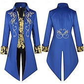 economico Capispalla-Retrò Vintage Punk &amp; Gotico Medievale Cappotto Smoking Frac Per uomo Reale Halloween Carnevale Feste LARP Fiera Rinascimentale Adulti Cappotto Tutte le stagioni