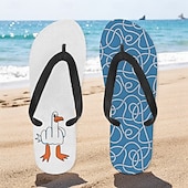 お買い得  グラフィックプリントシューズ-グースデザインとロープ柄のメンズビーチサンダル - ビーチや夏のアクティビティにリラックスしたビーチスタイルを演出します。