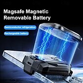 cheap Universal Accessories-SL14 Mobile Phone Cooler with Removable 1500mAh Battery Semiconductor Cooling Fan and LED Temperature Display for Gaming