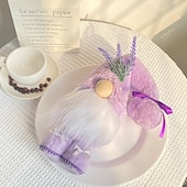 preiswerte Event &amp; Party Supplies-Muttertagswichtel-Deko, lila stehende gesichtslose Wichtelpuppe, Tischfigur für Mama, süßes Weihnachtsregal-Dekor-Geschenk für sie