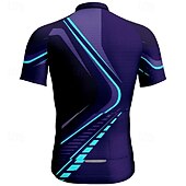 abordables Maillots pour hommes-Homme Maillot de cyclisme Géométrique Manche Courte Cyclisme T-shirt Maillot avec 3 poches arrière VTT Vélo tout terrain Séchage Rapide Design Anatomique Évacuation de l&#039;Humidité Respirant Des sports
