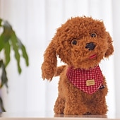 お買い得  ぬいぐるみ-子供用電動リーシュ犬は吠えて歩くことができ、取り外し可能で洗えるシミュレーションぬいぐるみテディペット猫小さな女の子のおもちゃ
