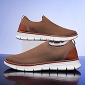 abordables Chaussures sans lacets &amp; mocassins-Baskets en tricot à enfiler pour homme – Chaussures de marche décontractées, légères et respirantes, idéales pour les voyages d&#039;été et le quotidien