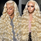 cheap Human Hair Lace Front Wigs-613# Blonde Human Hair Wig Front Lace 13*4 Body Wave Human Hair Lace Wig 150% Density For Black Women