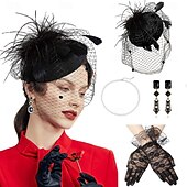 abordables Accesorios y más-1920s El gran Gatsby Diadema de estilo flapper El gran Gatsby Retro Brillo chispeante Cristal / Strass Mujer Carnaval Mascarada Ropa de fiesta de noche Mascarada Festival Adulto Guantes Collare