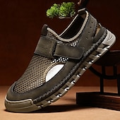 זול סנדלים חיצוניים-סנדלי גברים - עיצוב רשת נושם, סגנון נינוח לנסיעות יומיות והרפתקאות חוצות קלות