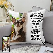 お買い得  パーソナライズされたギフト-カスタムピローカバー ペットの写真メモリアルスロー枕 お悔やみギフト パーソナライズされたペット愛好家へのメモリアルギフト