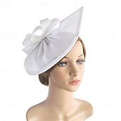 economico Fascinatori-Copricapo fedora di lino matrimonio festa serale tea party corsa dei cavalli cocktail vintage carino con copricapo floreale