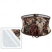 cheap Corset-Rococo Overbust Corset Masquerade Overbust Corset Cosplay Jacquard Tummy Control Push Up Jacquard Fancy Dress Women's Royal Masquerade Party Carnival of Venice Adults' Corset