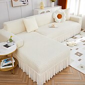 cheap Sofa Cover-Stretch Couch Cushion Cover, 1 2 3 Seater Cushion Covers for L Shaped Sofa Chaise Longue, Sectional Sofa Slipcover Furniture Protector with Elastic Bottom
