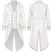abordables Vêtements d&amp;#39;extérieur-Rétro Vintage Rococo Médiéval Manteau Smoking Queue-de-pie Homme Royal Halloween Carnaval Soirée LARP Foire de la Renaissance Adulte Manteau Toutes saisons