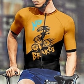 billiga Tröjor för män-Herr Cykeltröja Kortärmad Cykel T-shirt Tröja med 3 bakfickor Bergscykling Andningsfunktion Snabb tork Anatomisk design Uppsugande Gul Röd Blå Grafisk sporter Kläder