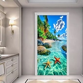 ieftine Capacele ușilor-Decorațiuni de ușă cu plajă de vară huse pentru ușă tapiserie de ușă draperie de ușă decor de fundal pentru ușă banner de ușă interioară/exterioară pentru ușa din față a fermei