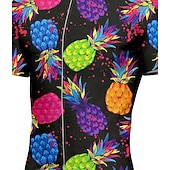 levne Pánské dresy-Pánské Cyklodres Grafika Barevné bloky Rostliny Krátký rukáv Kolo Tričko Vrchní část oděvu se 3 zadními kapsami Odolná proti UV záření Rychleschnoucí Přední zip Reflexní pásky Sportovní Duhová