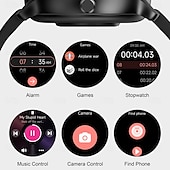 tanie Smartwatche-696 DR03 Inteligentny zegarek 1.27 in Inteligentny zegarek Bluetooth Krokomierz Powiadamianie o połączeniu telefonicznym Rejestrator snu Kompatybilny z Android iOS Damskie Męskie Odbieranie bez