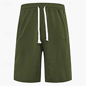 preiswerte Shorts-Herren Sportliche Shorts Sweat-Shorts Shorts Sommershorts Tasche Kordelzug Elastischer Bund Einfach Komfort Atmungsaktiv Kurz Outdoor Sport Klassisch Lässig Schwarz Armeegrün