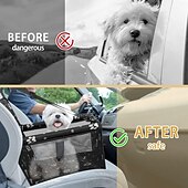 abordables Fundas de asiento para coche-Asiento elevador para coche plegable para perros, impermeable y transpirable, bolsa de viaje para perros pequeños y medianos