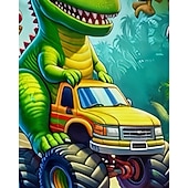 halpa Poikien 3D Eläimet-Poikien 3D Dinosaurus T-paita ja shortsit Setti Lyhythihainen Kesä Kevät Urheilu Muoti Päivittäin Lapset 4-12 vuotta Tiukka pyöreä kaula-aukko ulko- Loma Urheilu Räätälöity istuvuus