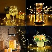 economico Lampada proiettore e proiettore laser-Luci a stringa LED a batteria 10 confezioni di decorazioni per palloncini interne mini LED festa matrimonio Natale luci d&#039;atmosfera a stelle piene